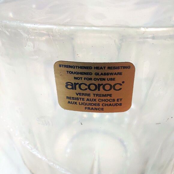 Arcoroc Lancer On The Rocks Glasses 6 Pack New 10 Oz 3-1/2" Tall Vintage - Picture 5 of 5
